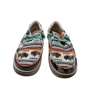 Ariat Women's Buffalo Print Hilo Casual Slip-On Shoes size 7.5